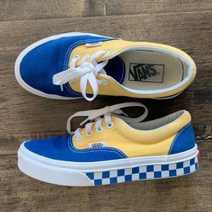 VANS authentic limited edition blue and yellow checker sneakers - NWOT
